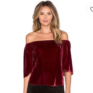 Tularosa Burgundy Off the shoulder top